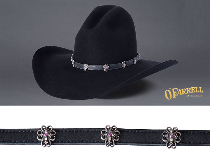 Spirit Cross Garnet Hatband
