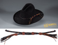 Jumbo 8 Strand Black Brown Hat Band