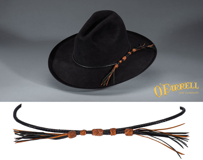 Micro Black Bad Whiskey Hat Band